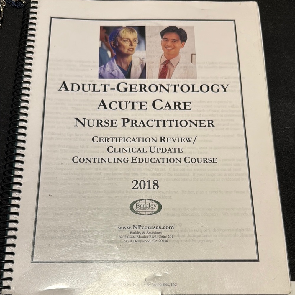 Barkley Acute Care Nurse Practitioner Course Book